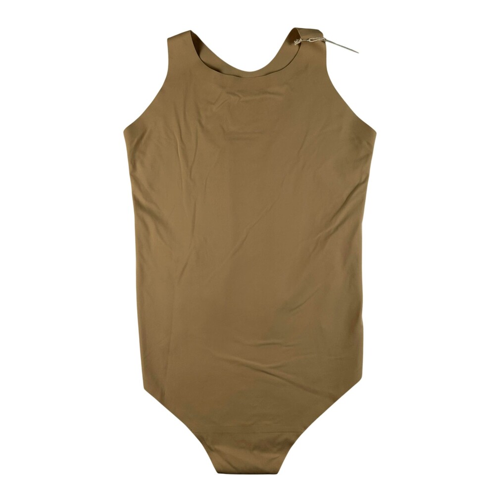 Aerie Smoothez Shapewear Bodysuit Womens XXL Beige Thong One Piece Seamless
